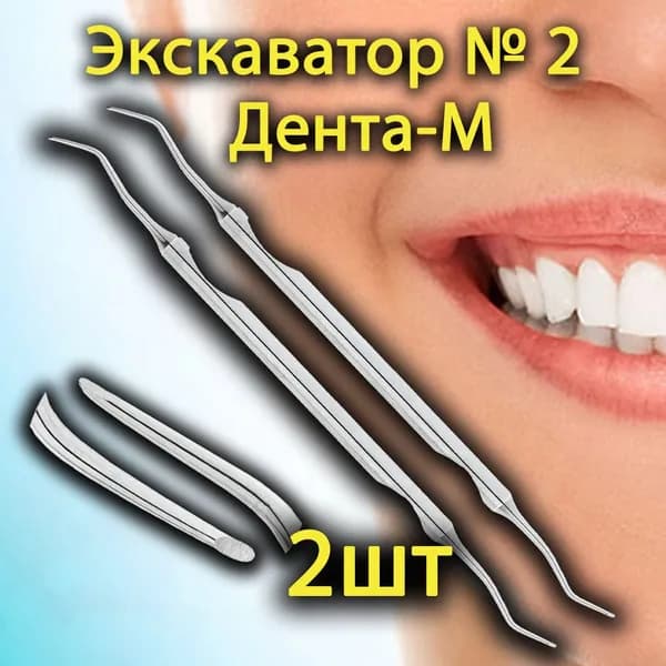 Экскаватор №2 (2шт) ООО "Дента-М" Инструмент стоматологический в наборе
