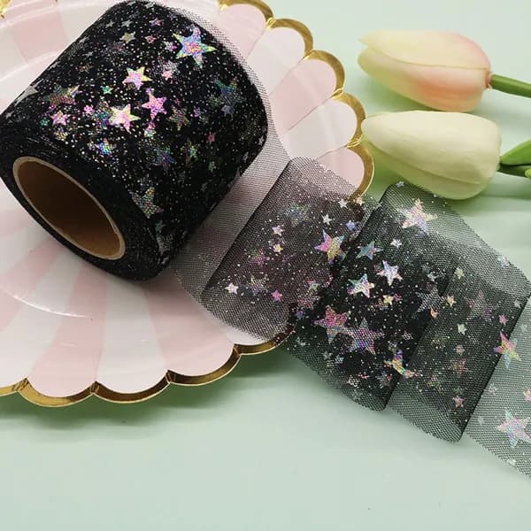 5ярдов сетчатой ленты для упаковки бантов DIY
