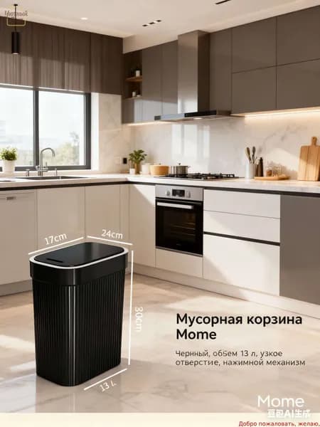 Корзина для бумаг Дома и сады > Товары для дома > Корзина для макулатуры, 13 л, 1 шт