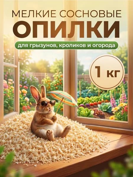 Опилки для грызунов и кроликов хвойные, 1000 г