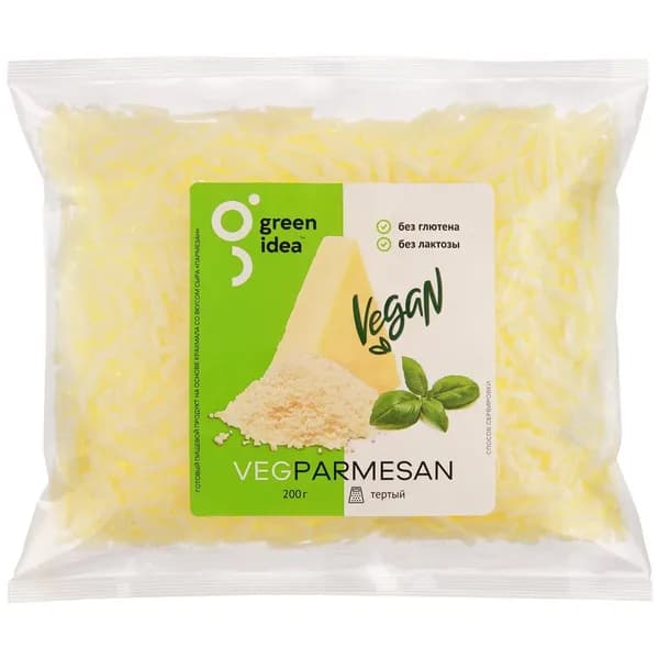 Продукт постный со вкусом сыра Пармезан тертый Green Idea, 200г