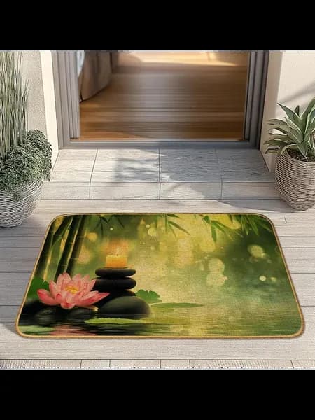 Фланелевый придверный коврик 50×80 см, мягкий, впитывающий
