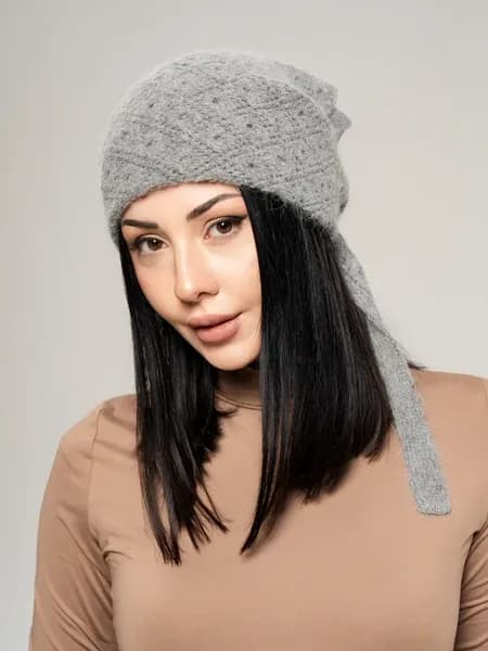 Косынка шапка чепчик зимняя из ангоры