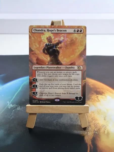 Набор карт Magic: The Gathering: Dark Ritual Beta, Chandra SDCC 2018, Chaos Warp Foil + 5 редких карт Коллекционные экземпляры с защитным чехлом