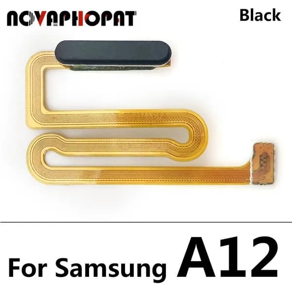 Шлейф Кнопки Включения Для Samsung Galaxy A12, M12, M12s, A13 4G / 5G (без Сканера Отпечатков),черный