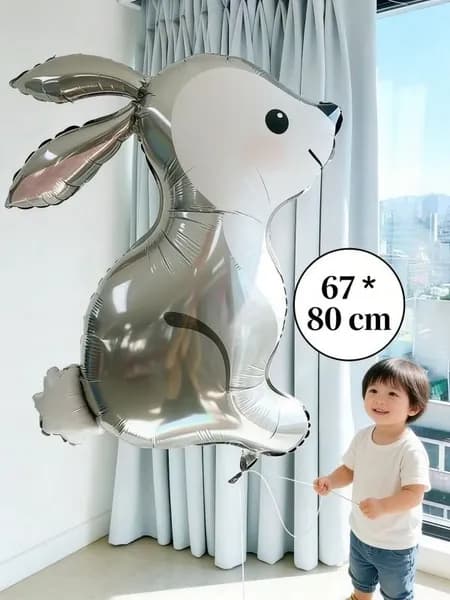 Фольгированный воздушный шар в форме кролика, 67 * 80 см