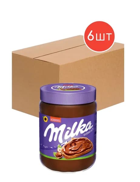 Паста Milka ореховая с добавлением какао 350г 6шт
