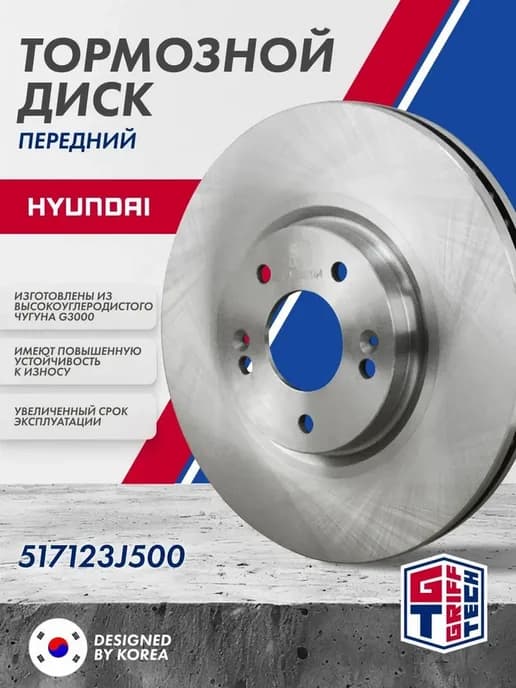 Тормозной диск передний Hyundai ix55
