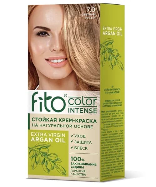 Краска для волос Fito color intense 115мл тон 7.0 Светлый русый