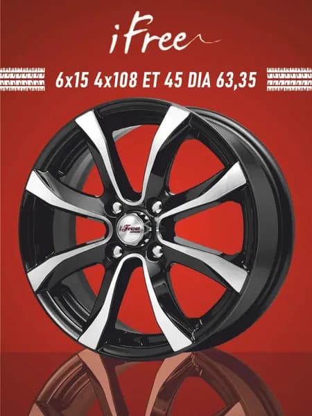 iFree Дайс Колесный диск Литой 15x6" PCD4х108 ET45 D63.35