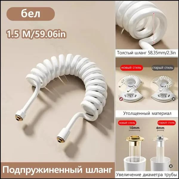 Премиумшланг для душа, 2м и 1.5м