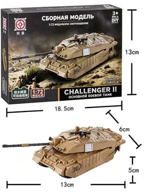 Конструктор танк Leopard 2A7 масштаб 1:72, военная модель танка для сборки, детский развивающий набор для мальчиков