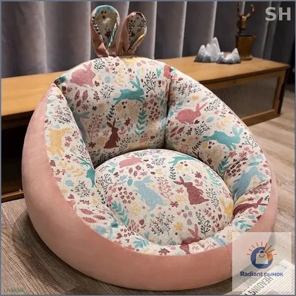 Прямой диван 55х50х50 см,розовый