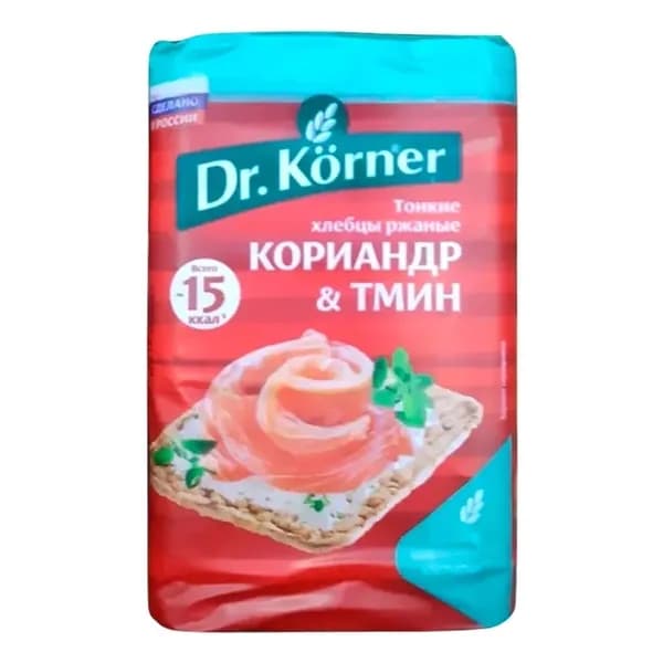 Хлебцы ржаные Dr.Korner с семенами льна 100 г
