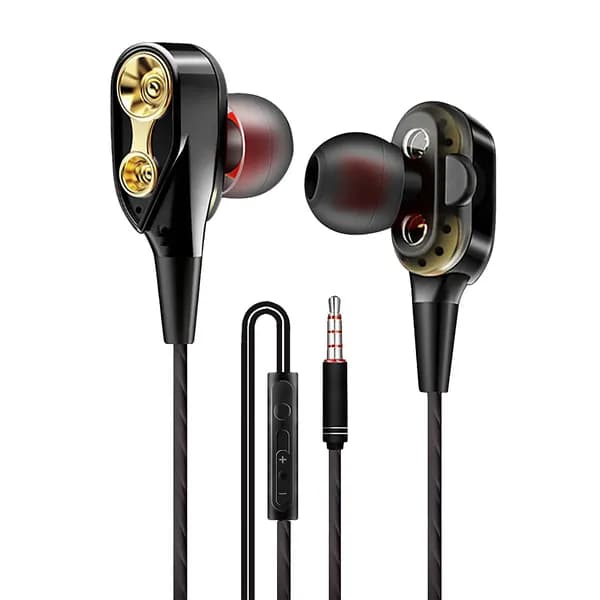 Наушники проводные с микрофоном Модель для бега, Bluetooth, 3.5 мм, черный