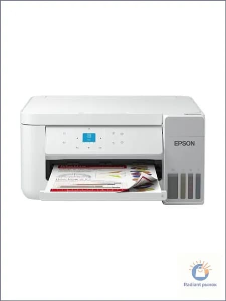 Epson МФУ Струйное Epson МФУ Струйное L4356 , СНПЧ, автодуплекс, цветн, A4, Wi-Fi, белое, В комплекте четыре флакона Настоящие чернила, коричневый