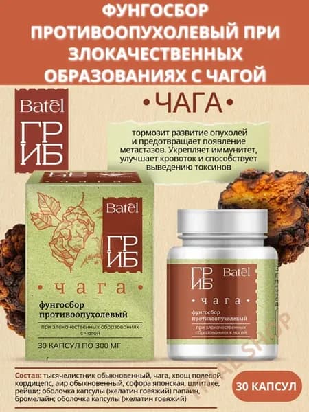 Фунгосбор против злокачественных опухолевый х с чагой