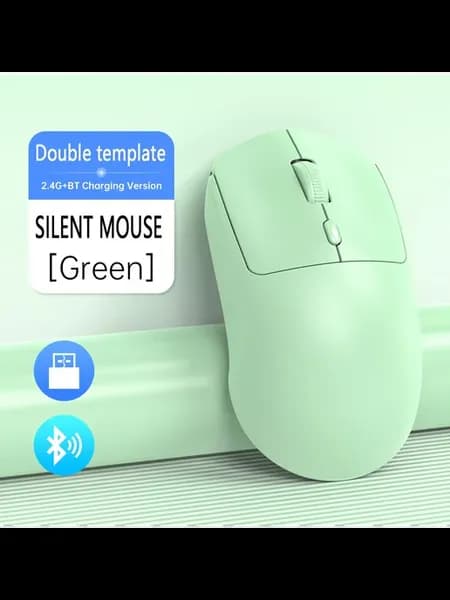 Беспроводная игровая мышь Bluetooth 1600 DPI Зеленый
