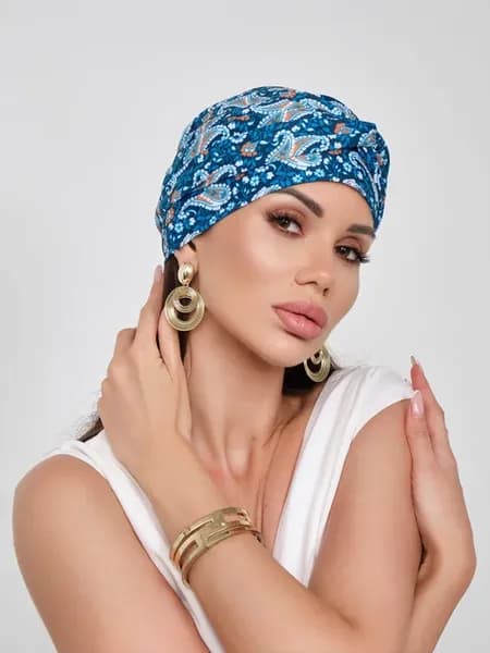 Чалма на голову летняя тюрбан на резинке