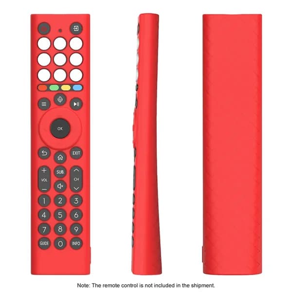 Силиконовый чехол для пульта HISENSE ERF2K38H, красный, полное покрытие