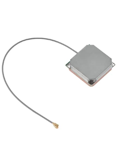 GPS навигационная антенна керамическая с UFL разъемом, усиление 28dB, размер 25x28x9мм, длина кабеля 14см, для морской навигации
