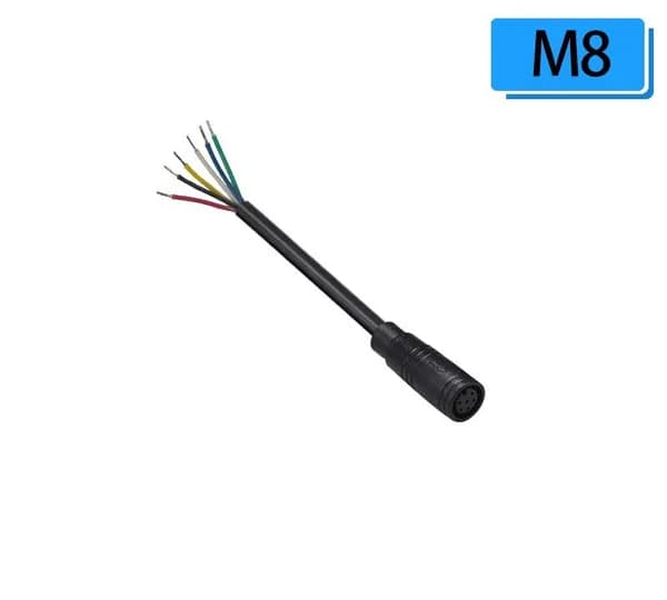 Разъем JULET M8 6PIN F, Мама с кабелем 24см