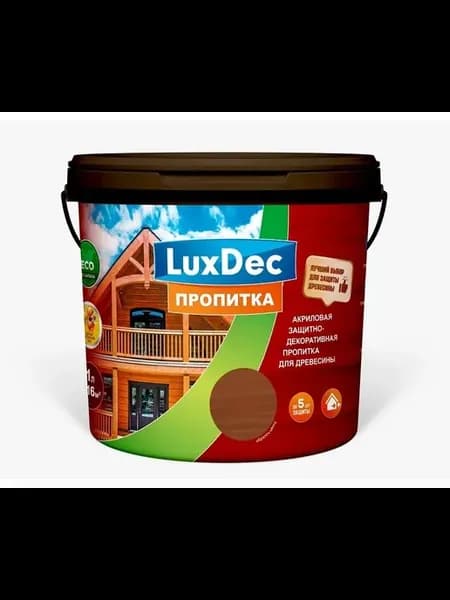 Пропитка акриловая с воском для дерева тик 5л