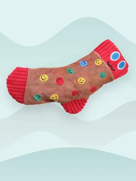 Мягкая игрушка для маленьких собак в виде носка с пищалкой, - A