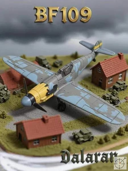 Самолет messerschmitt bf 109 1/48 Немецкая военная техника vs Ил-2,Сборная модель без клея,пластиковая-Dalaran