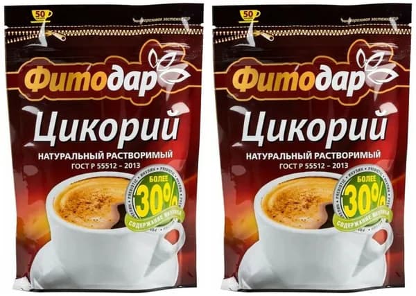 Фитодар Цикорий натурильный, растворимый, 100 г, 2 уп