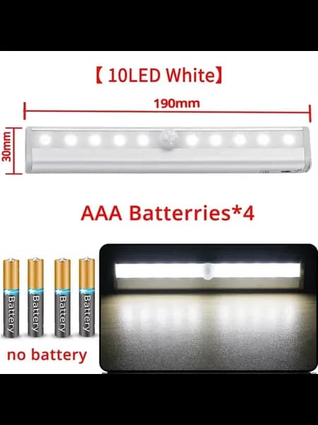 Светодиодный ночник 10LED White с датчиком движения