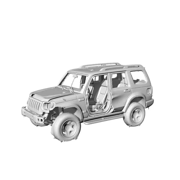 Сборная модель 1/160: Разбитый миниатюрный Jeep Commander, дополнительный элемент для сцены зомби-апокалипсиса