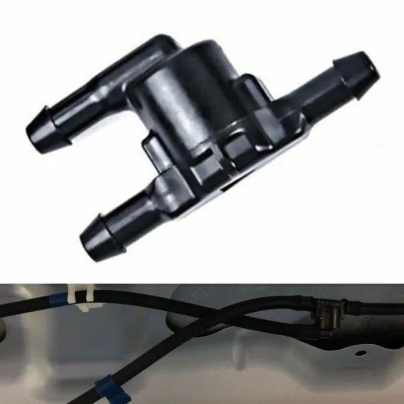 Тройник клапана омывателя стеклоочистителя Toyota Corolla, Levin, Crown, Highlander, Camry, обратный клапан 8532128020