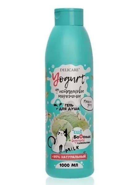 Гель-крем для душа DELICARE YOGURT "Фисташковое мороженое", 1л