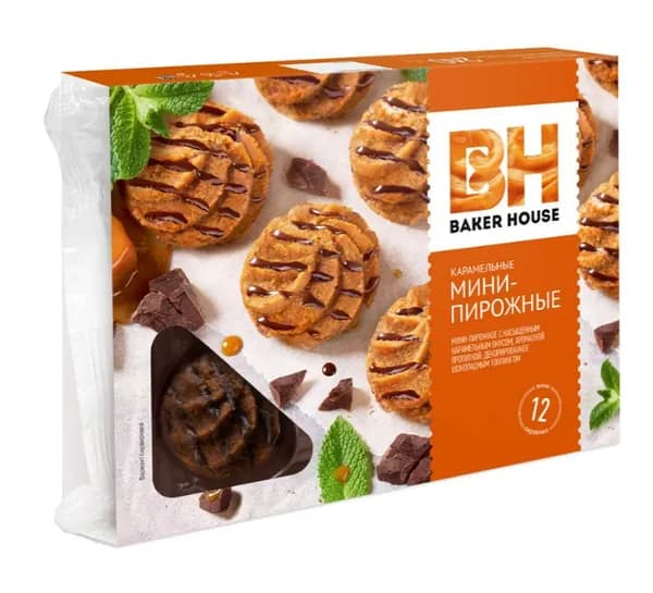 Baker House Мини-пирожные Карамель, 240 г
