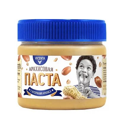 Vicenta Паста Арахисовая с кусочками арахиса, 250г