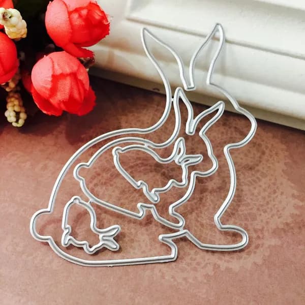 Форма для ножа тиснения своими руками-ET621 A rabbit