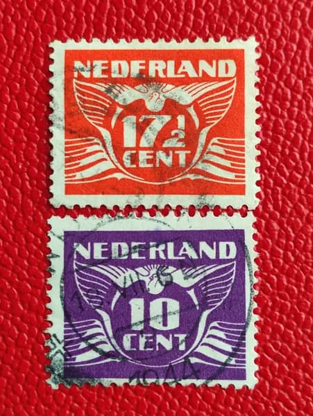 Марки Нидерланды 1941. "Цифровые марки". Гашение. Редкость - См фото