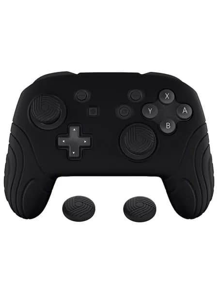 PlayVital силиконовый чехол Samurai Edition для контроллера Nintendo Switch Pro, антискользящий эргономичный, чёрный