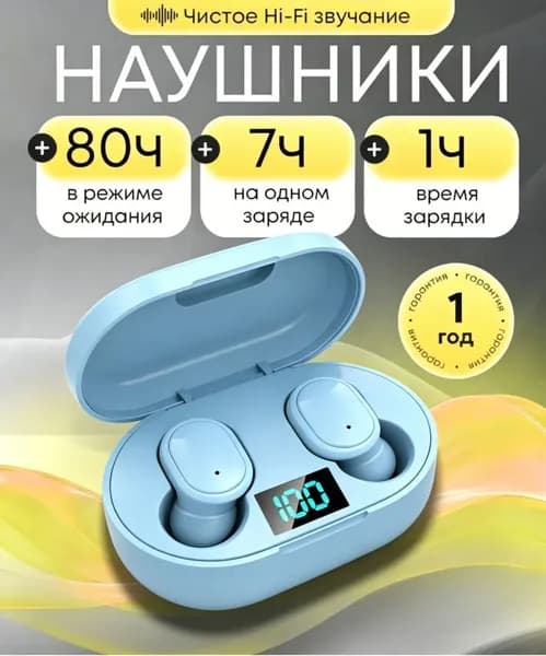 Penter Наушники беспроводные с микрофоном, Bluetooth, microUSB, голубой