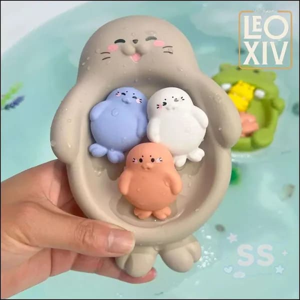 Эксклюзивный набор для купания: тюлень с тремя малышами