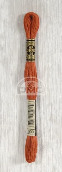 Мулине DMC (Франция), артикул 117, 100% хлопок, цвет 900 Рыжий, 1шт (пасма).