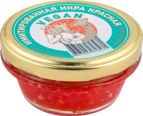Икра из морских водорослей красная Европром, 100г / 100% растительный продукт