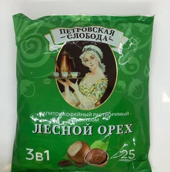 Кофе растворимый 3 в 1 Петровская слобода "Лесной орех" 25 пак