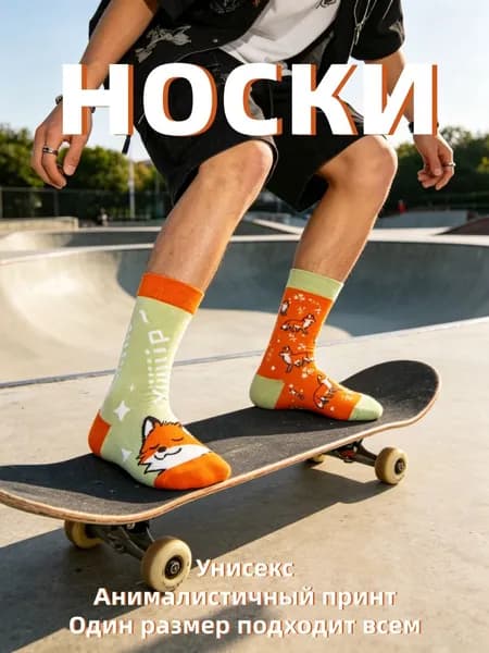 Носки женские, мужские Модные носки, 1 пара