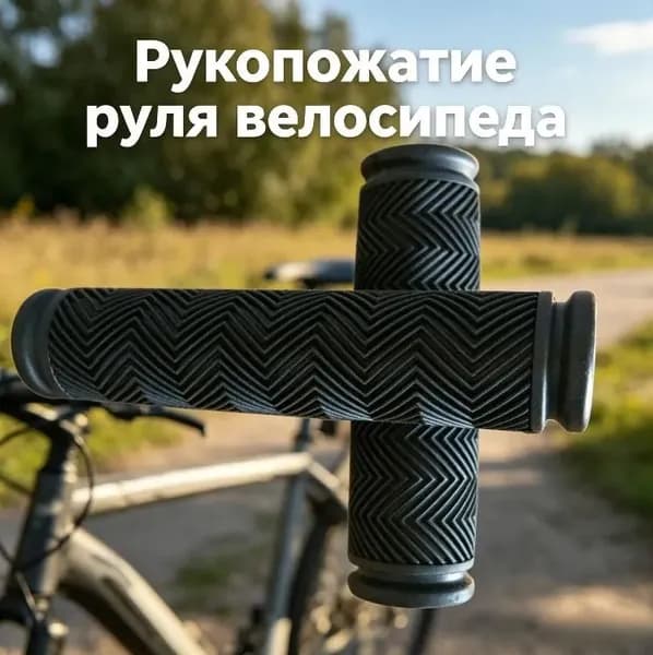 Мягкая волнистая ручка велосипедного руля изготовлена из прочной резины, которая поглощает удары от дорожной вибрации