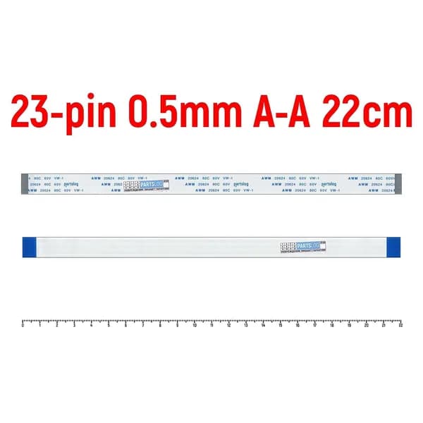 FFC Шлейф 23-pin Шаг 0.5mm Длина 22cm Прямой A-A