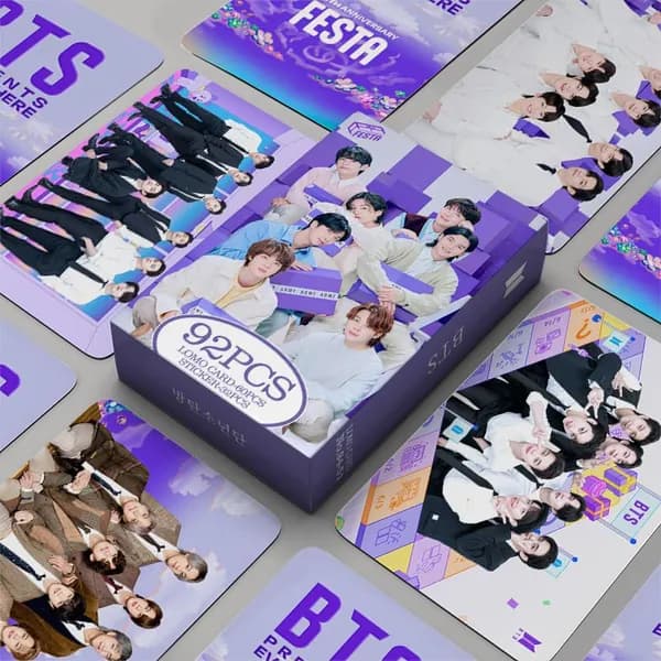 KPOP 92шт/коробка BTS Фотокарточки BTS Коллекционная карточка SUGA V JK JIN