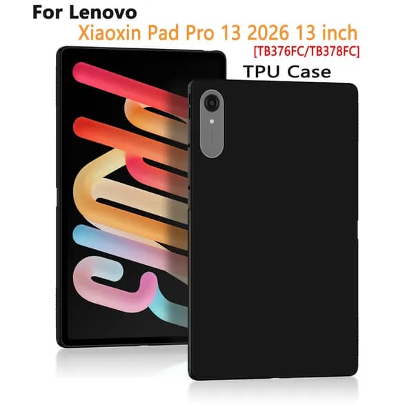 Для Lenovo Xiaoxin Pad Pro 13 дюймовый 2026 TB376FC/TB378FC чехол мягкой черной задней крышки силикона планшетных крышек