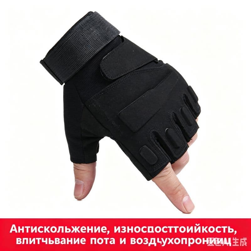 Мотоперчатки, размер: M, цвет: черный